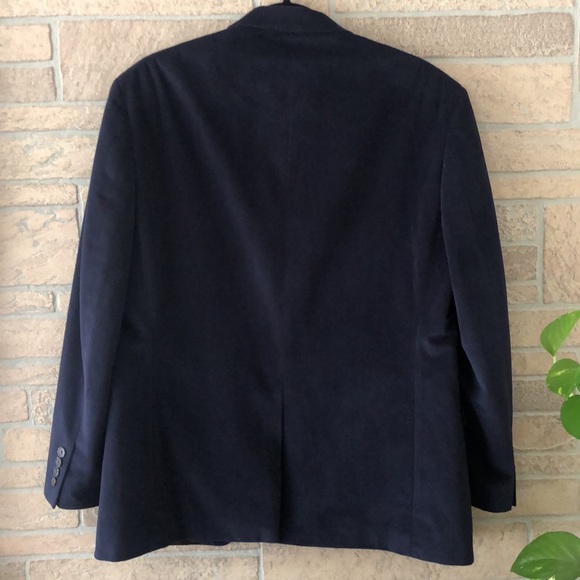 Ralph Ralph Lauren Soft Velvet Velour Jacket Navy Blue Size 40S - Picture 8 of 10